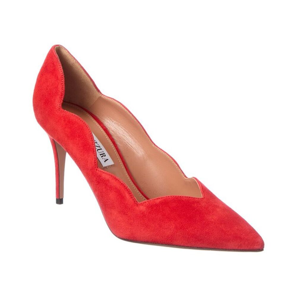 Aquazzura Petal Suede Pump, Red